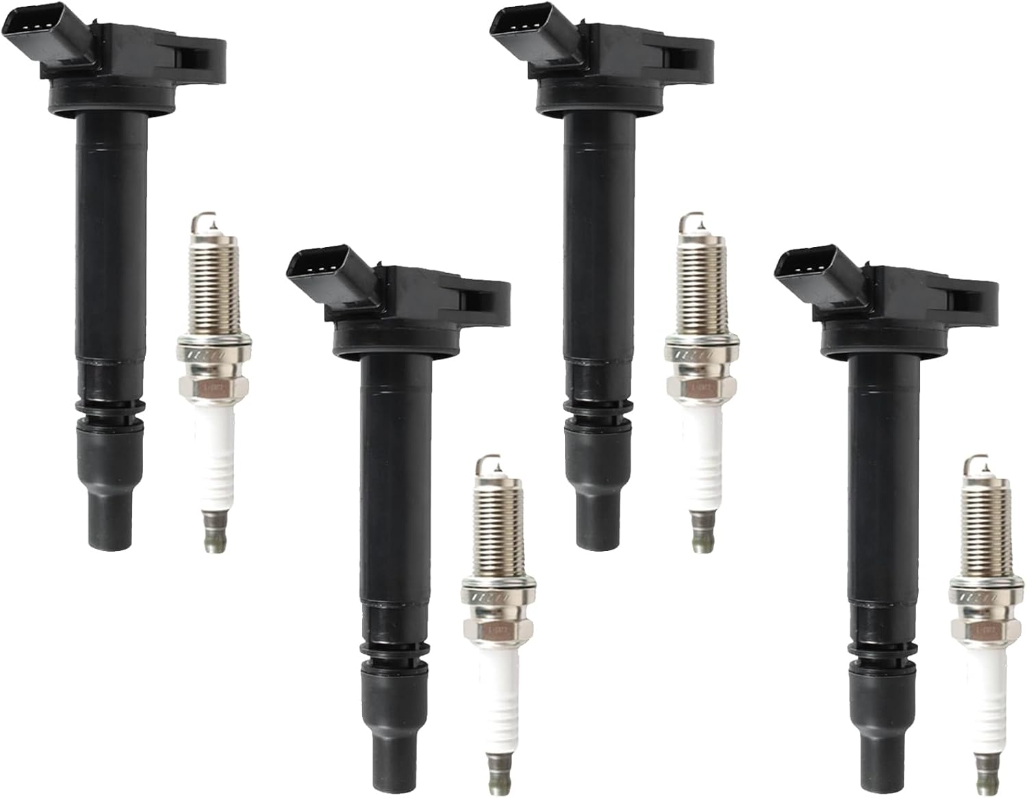 4PCS UF507 Ignition Coils and 5018 Iridium Spark Plugs Set