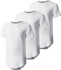 Hat and Beyond Mens Hipster Curve Hem Droptail Tee - Premium Longline