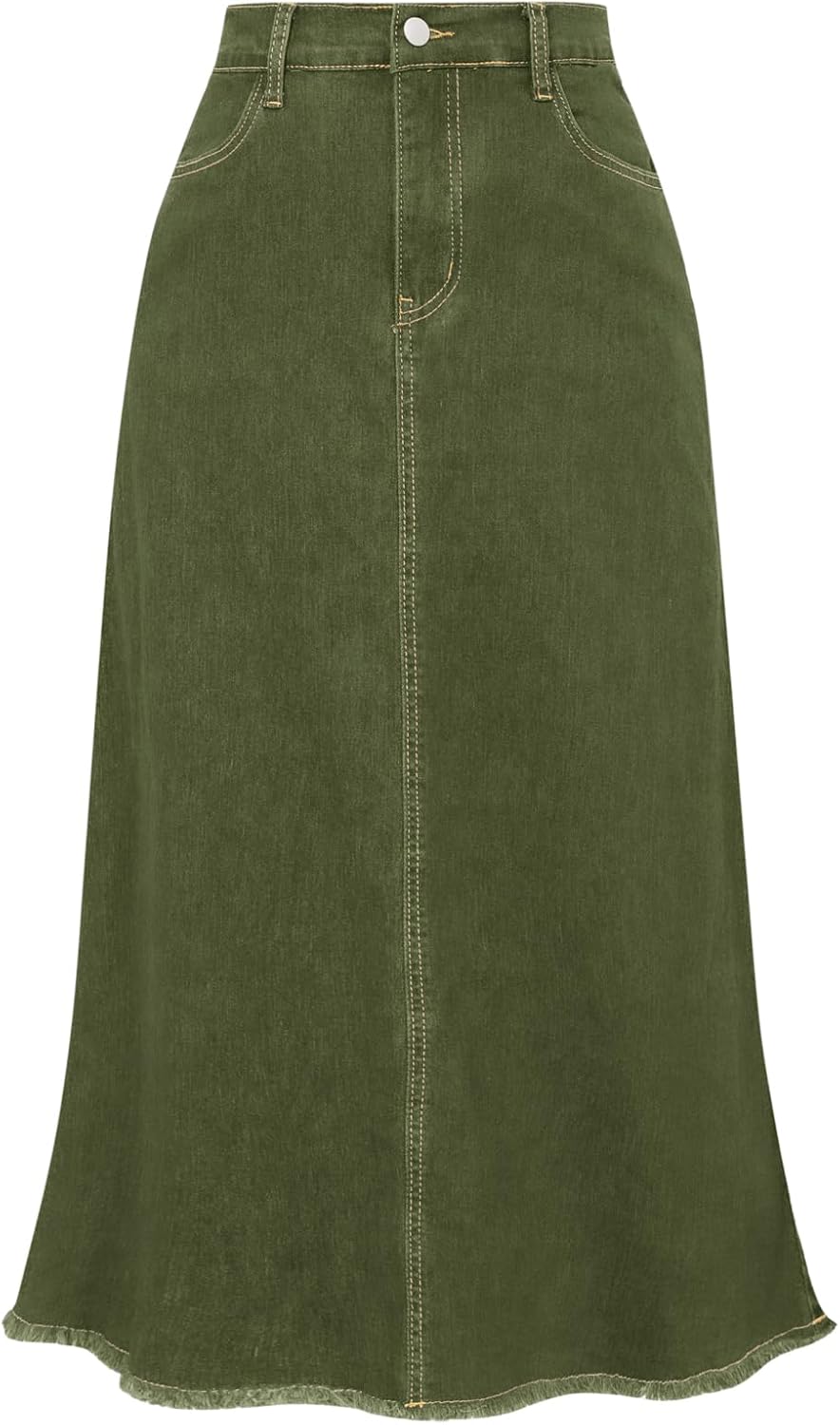 Vintage Denim Skirts for Women - High Waist A-Line Maxi Style
