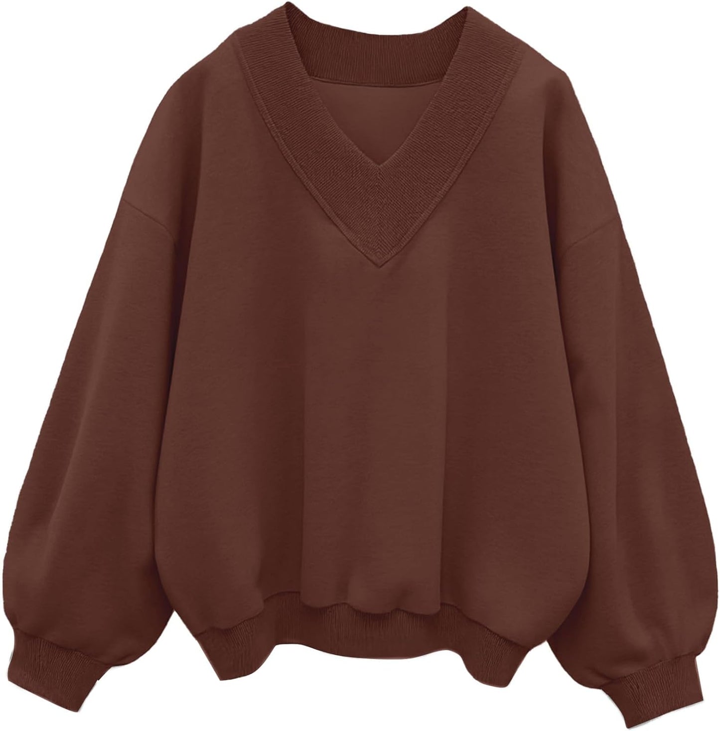 Hilinker Womens V Neck Oversized Sweatshirts for Casual Style