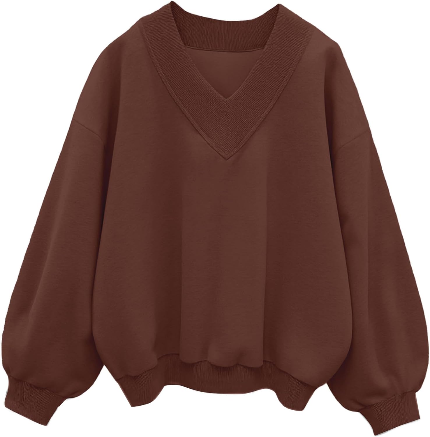 Hilinker Womens V Neck Oversized Sweatshirts for Casual Style