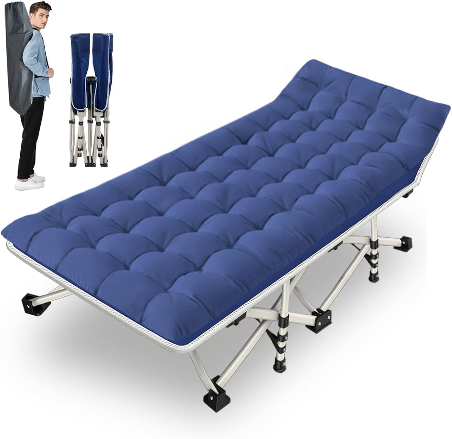 Camping Cot with Mattress for Comfortable Sleep Anywhere