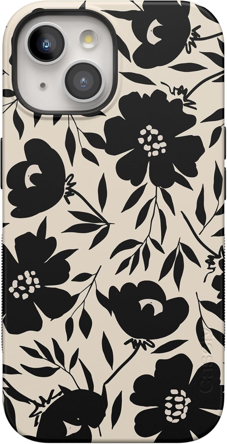 Casely iPhone 15 Plus Case - Dark Fantasy Floral Design