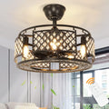 DLLT Caged Ceiling Fans with Lights: Stylish Bladeless Fandelier