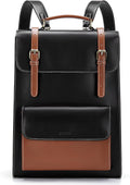 ECOSUSI Laptop Backpack for Women 15.6in - Vintage PU Leather
