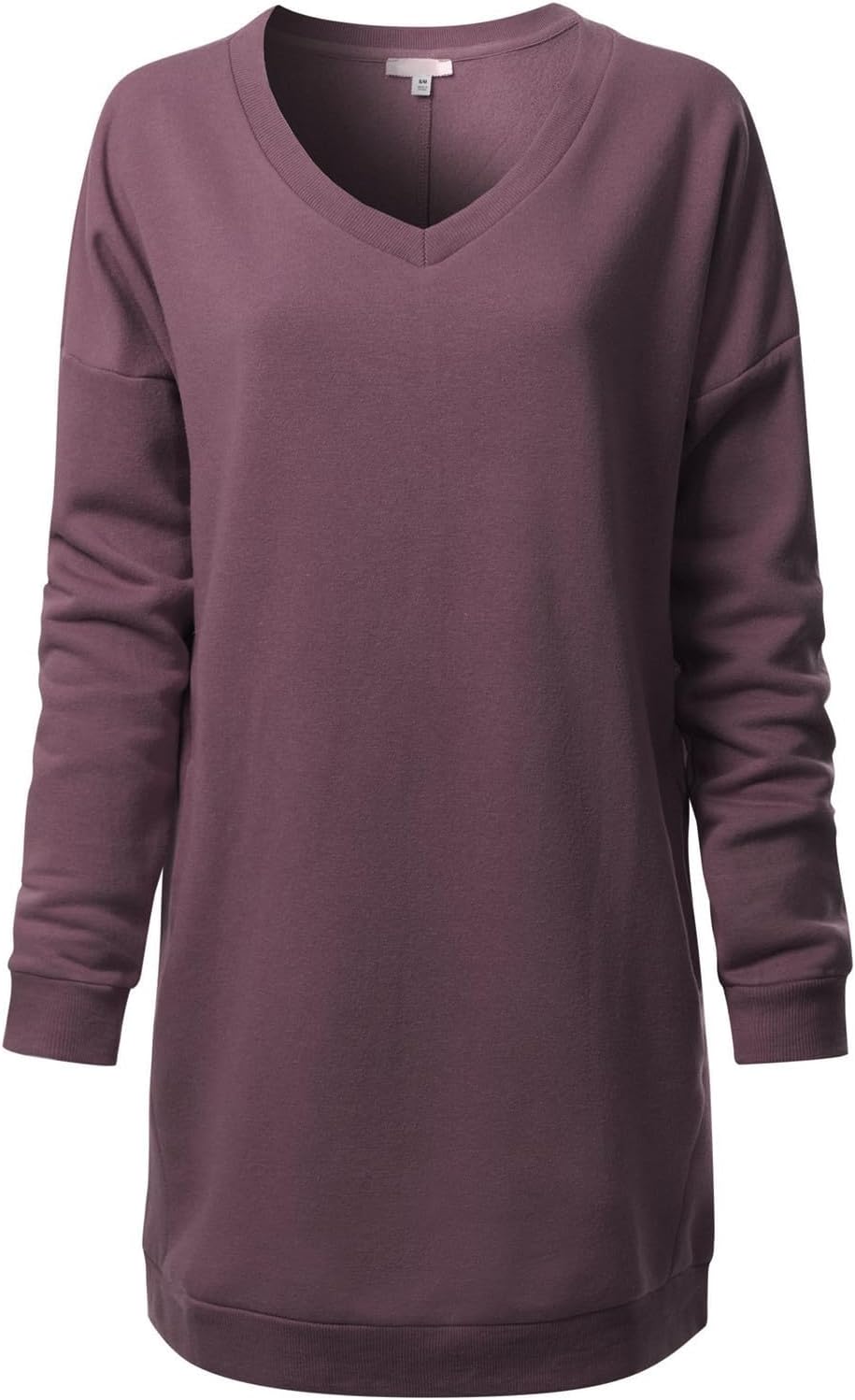 Casual Oversized V-Neck Fleece Pullover Sweatshirt for Women