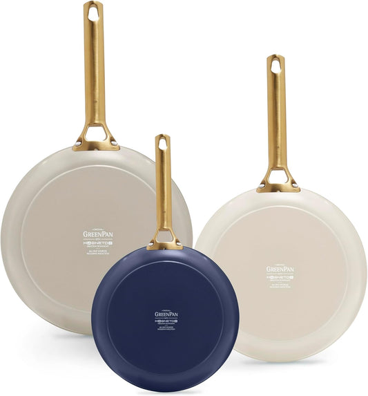 GreenPan 3 Piece Frying Pan Set for Induction Cooking Needs