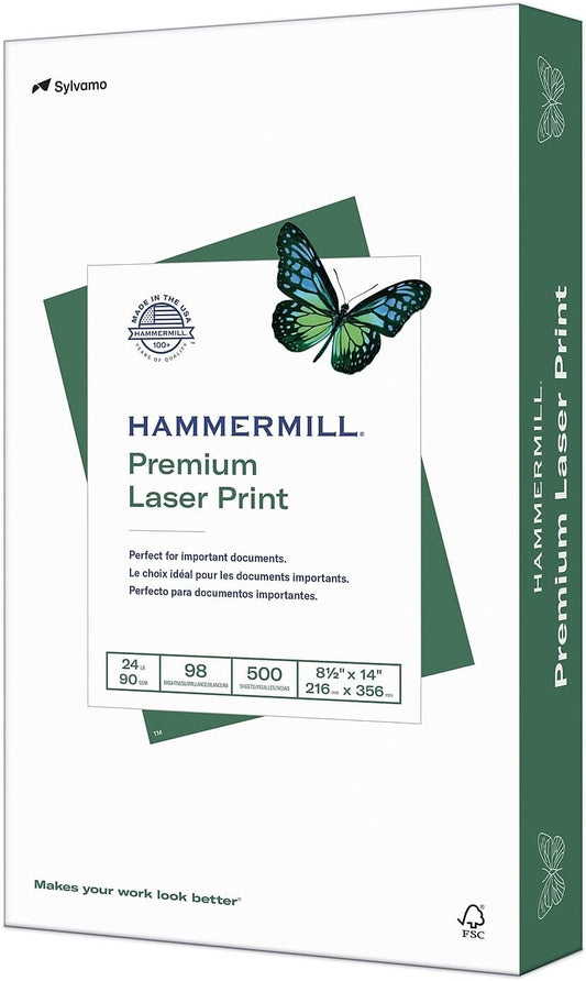 Hammermill Premium Laser Paper - USA Made, 24lb, 98 Bright
