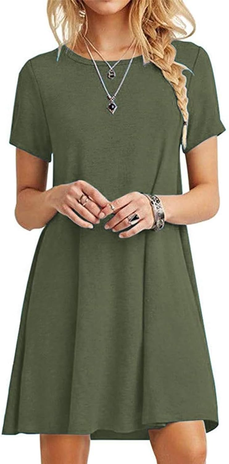 MOLERANI Women's Casual T-Shirt Dress for Everyday Style