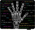 Gaming Mouse Pad The Drawing Model of Robot Arm - Non-Slip Desk Pad