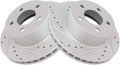 TRQ Front Performance Brake Rotors Set Vented - Direct Fit