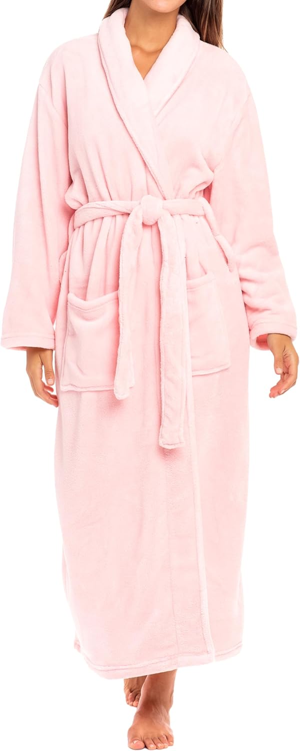 Plush Robe for Women by Alexander Del Rossa - Cozy Comfort