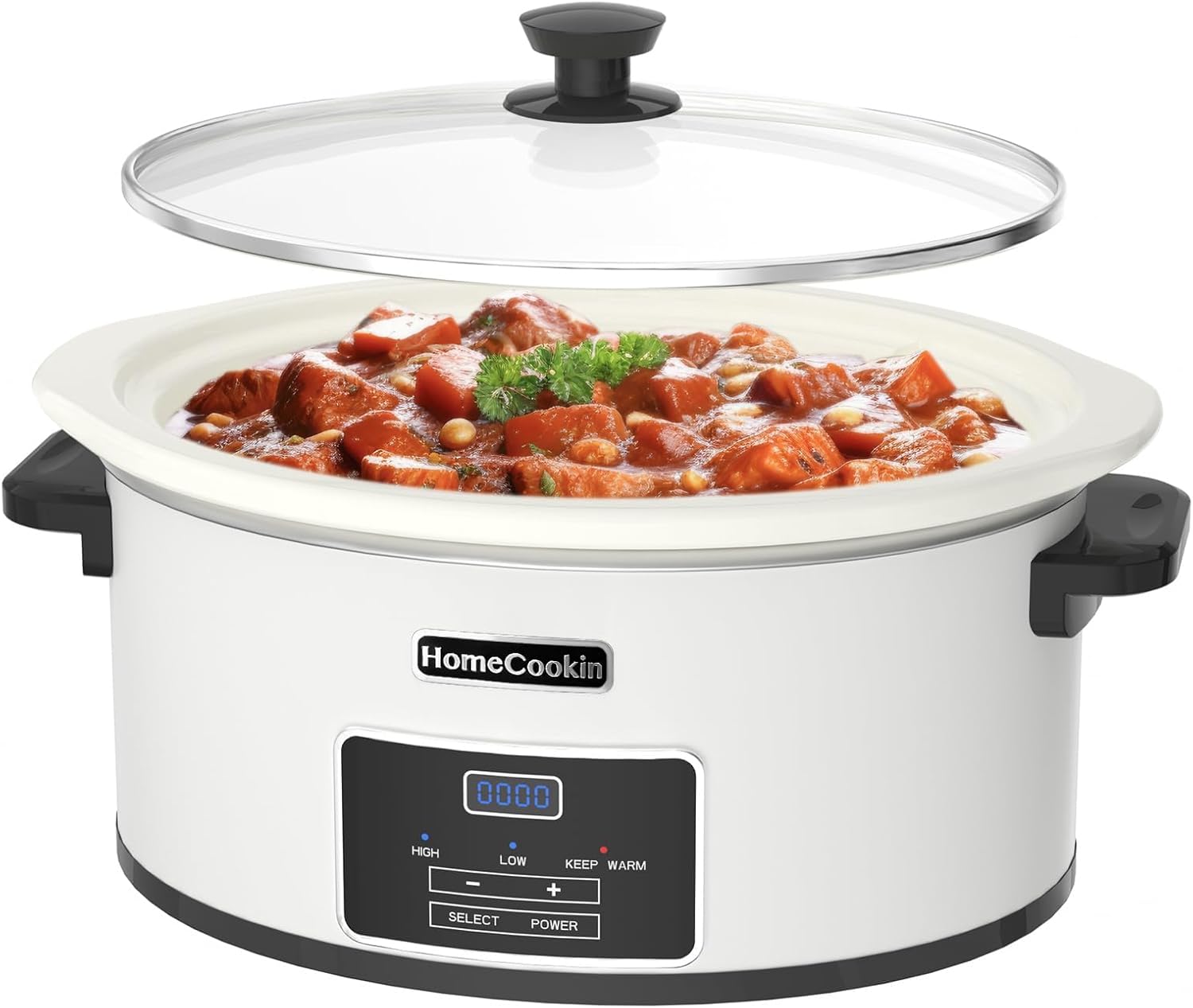 Oval Digital Slow Cooker for Family Dinners - 6 Quart Capacity