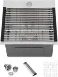 Stainless Steel Bar Sink 15x15 in Drop In Prep Sink - Compact Durable