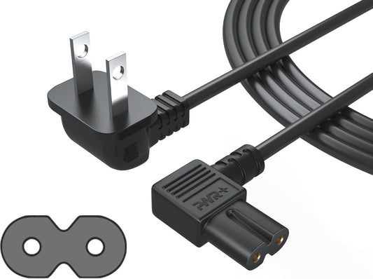UL Listed Angled TV Power Cord - Compatible with Multiple Brands