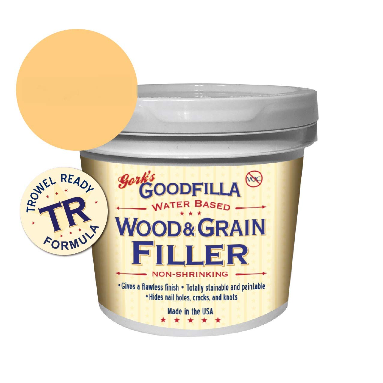 Water-Based Wood & Grain Filler for Easy Repairs & Finishes