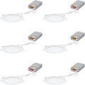 Juno LED Recessed Lights 6 in Round Wafer Downlight - Slim 5-in-1