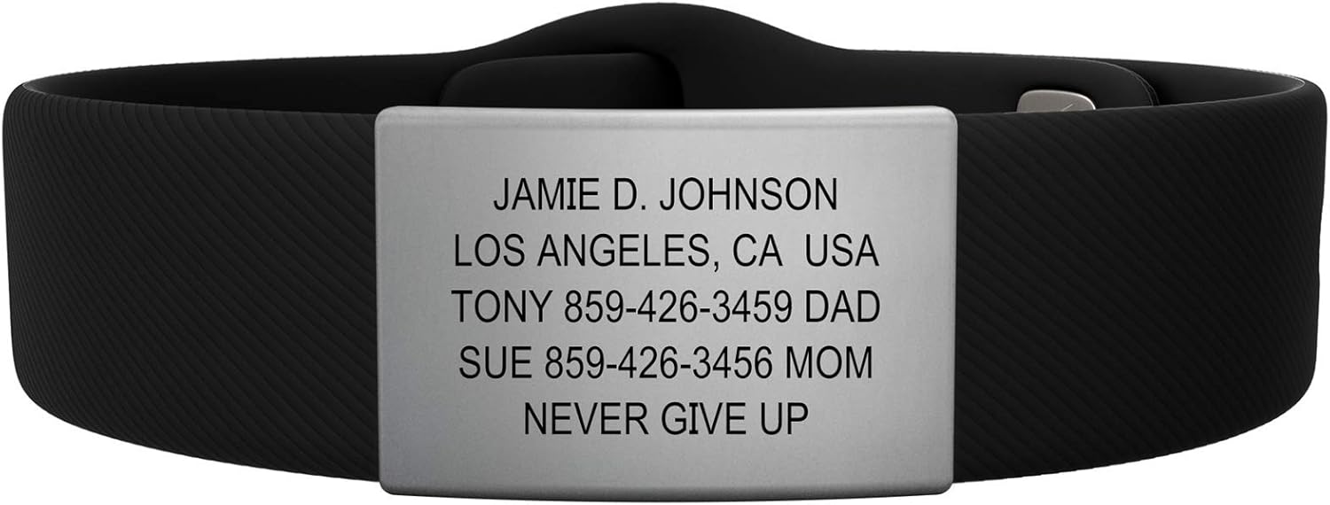 Personalized Medical ID Bracelet - The Wrist ID Elite for Athletes