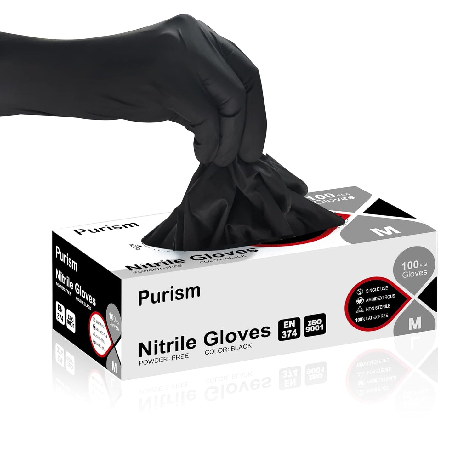 Daddy's Choice Purism Black Nitrile Gloves - 4mil Protection