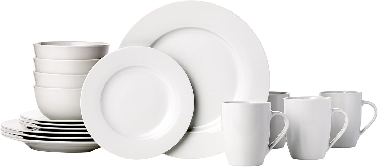 16-Piece Porcelain Kitchen Dinnerware Set for Everyday Use