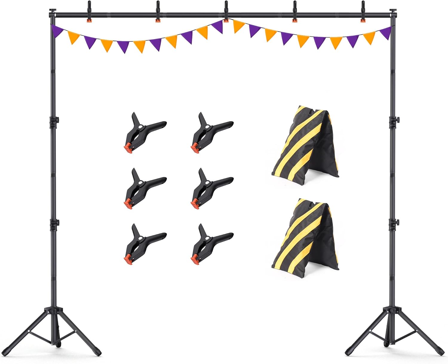 Adjustable Backdrop Stand 10x7.5ft for Photo and Parties