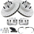 Front Brake Pad & Rotor Kit for 2000 Mazda B2500 - Slotted X Drilled