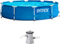 INTEX Metal Frame Above Ground Pool 10ft x 30in - Easy Summer Setup