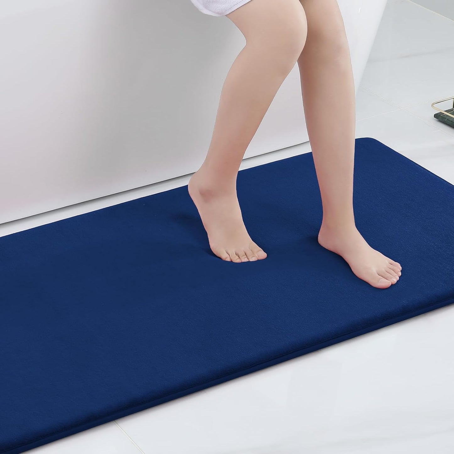 Smiry Memory Foam Bath Mat 59x24 - Soft, Absorbent, Non-Slip