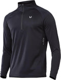 Men's Running Shirt Long Sleeve Quarter Zip Pullover - Quick Dry Fit