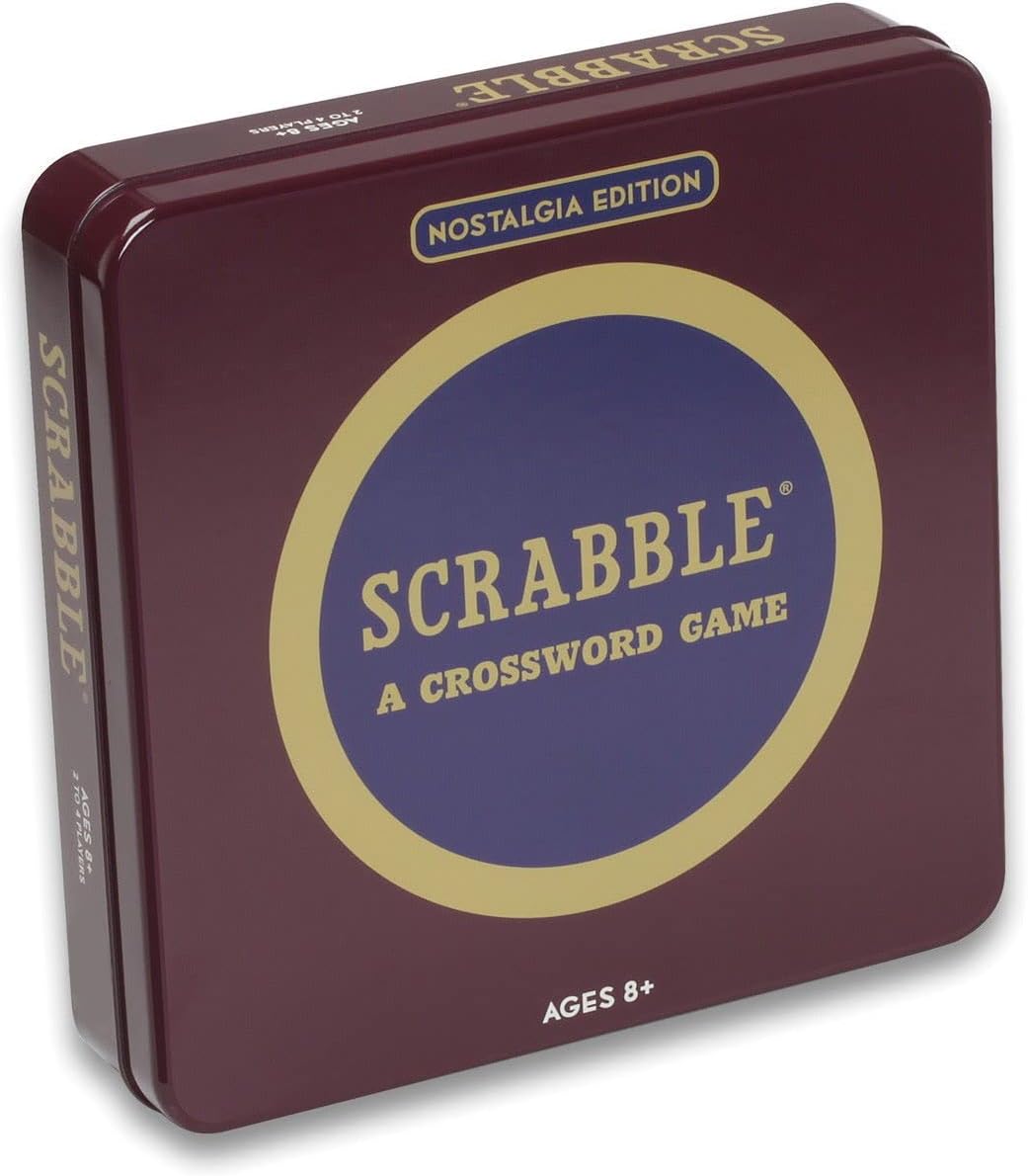Scrabble Nostalgia Edition Board Game in Collectible Tin