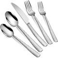 40-Piece Silverware Set Hammered Stainless Steel Flatware for 8