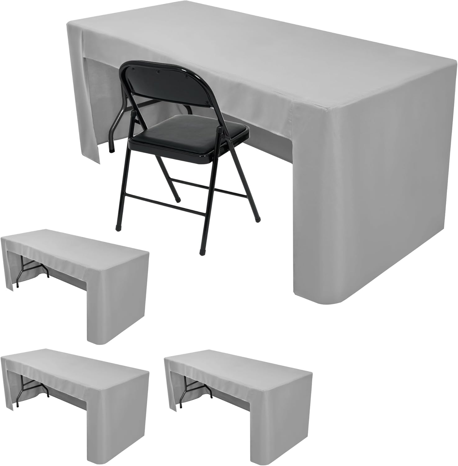 Open Back Fitted Tablecloths for 8 Foot Rectangle Table