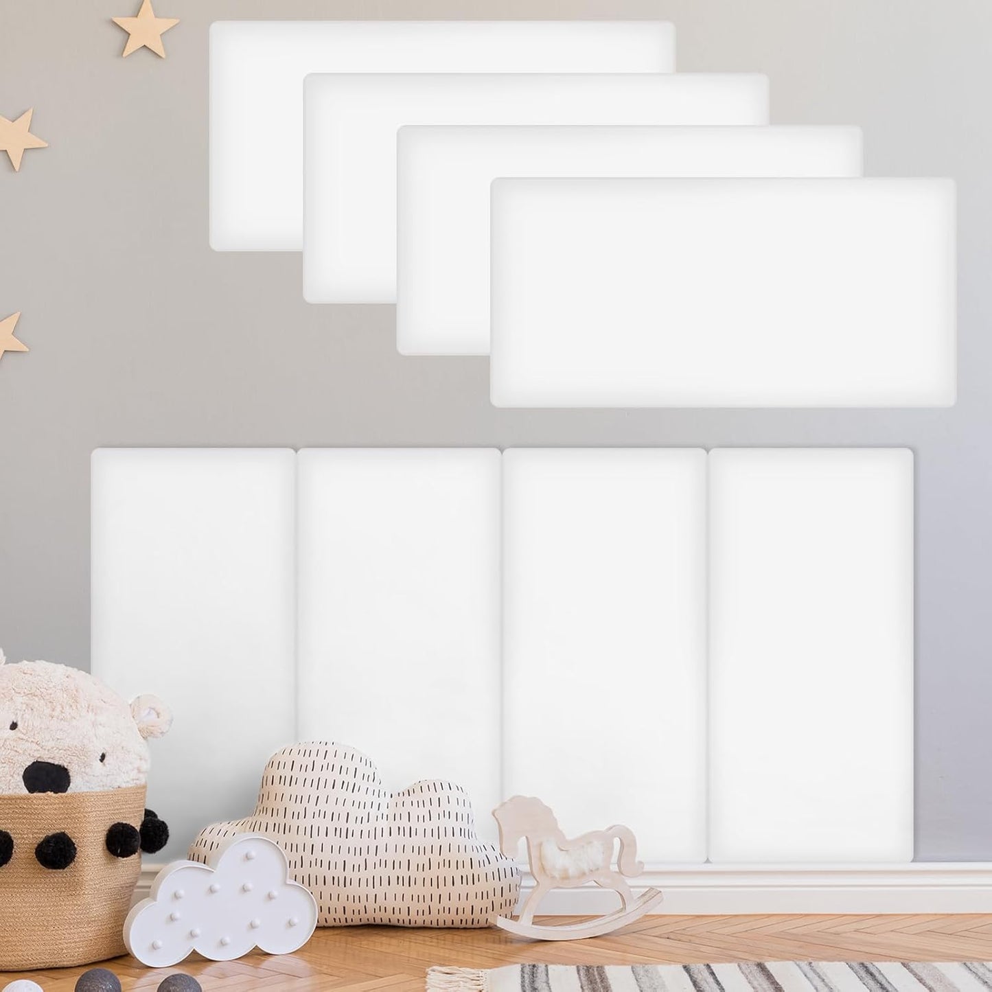 8 Pack Wall Padding for Playroom Peel and Stick Headboard Panels