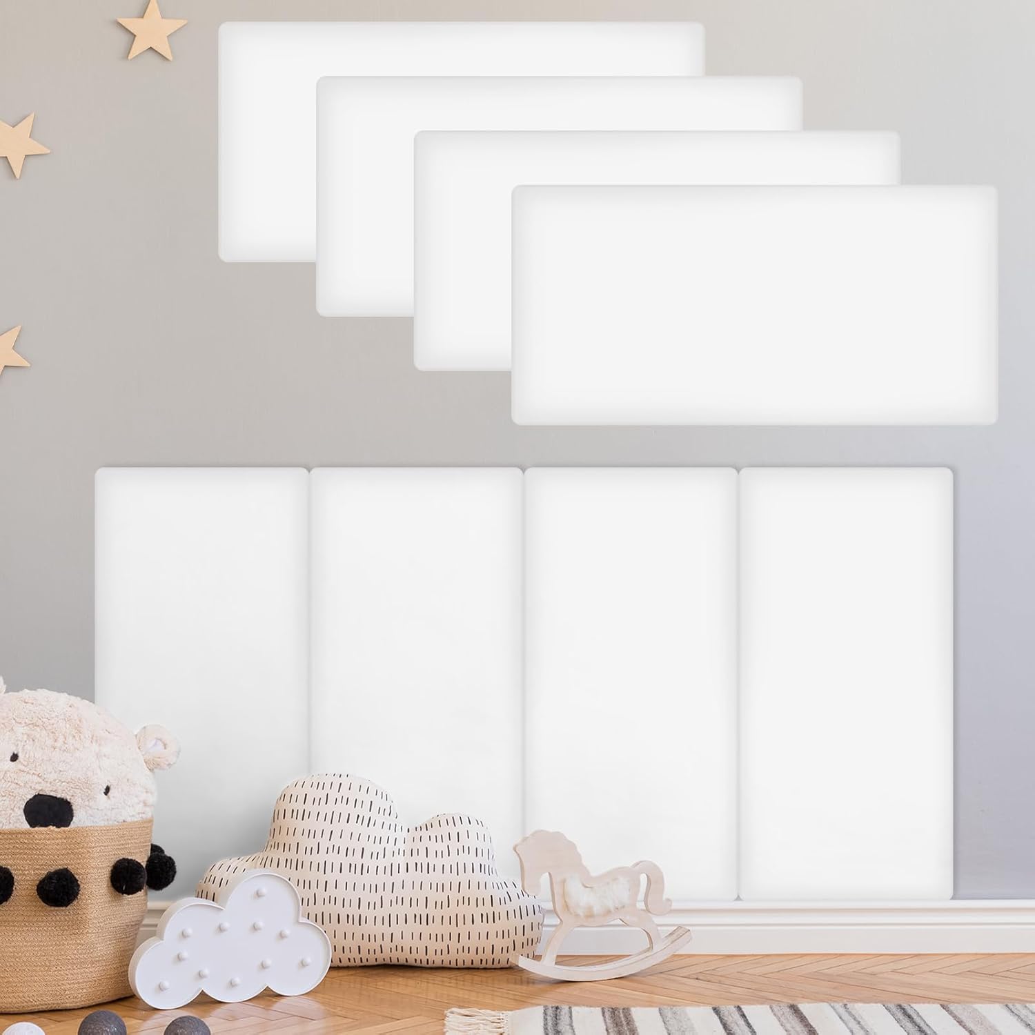 8 Pack Wall Padding for Playroom Peel and Stick Headboard Panels