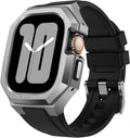 Luxury Metal Case with Band Compatible for Apple Watch 44mm 45mm 46mm