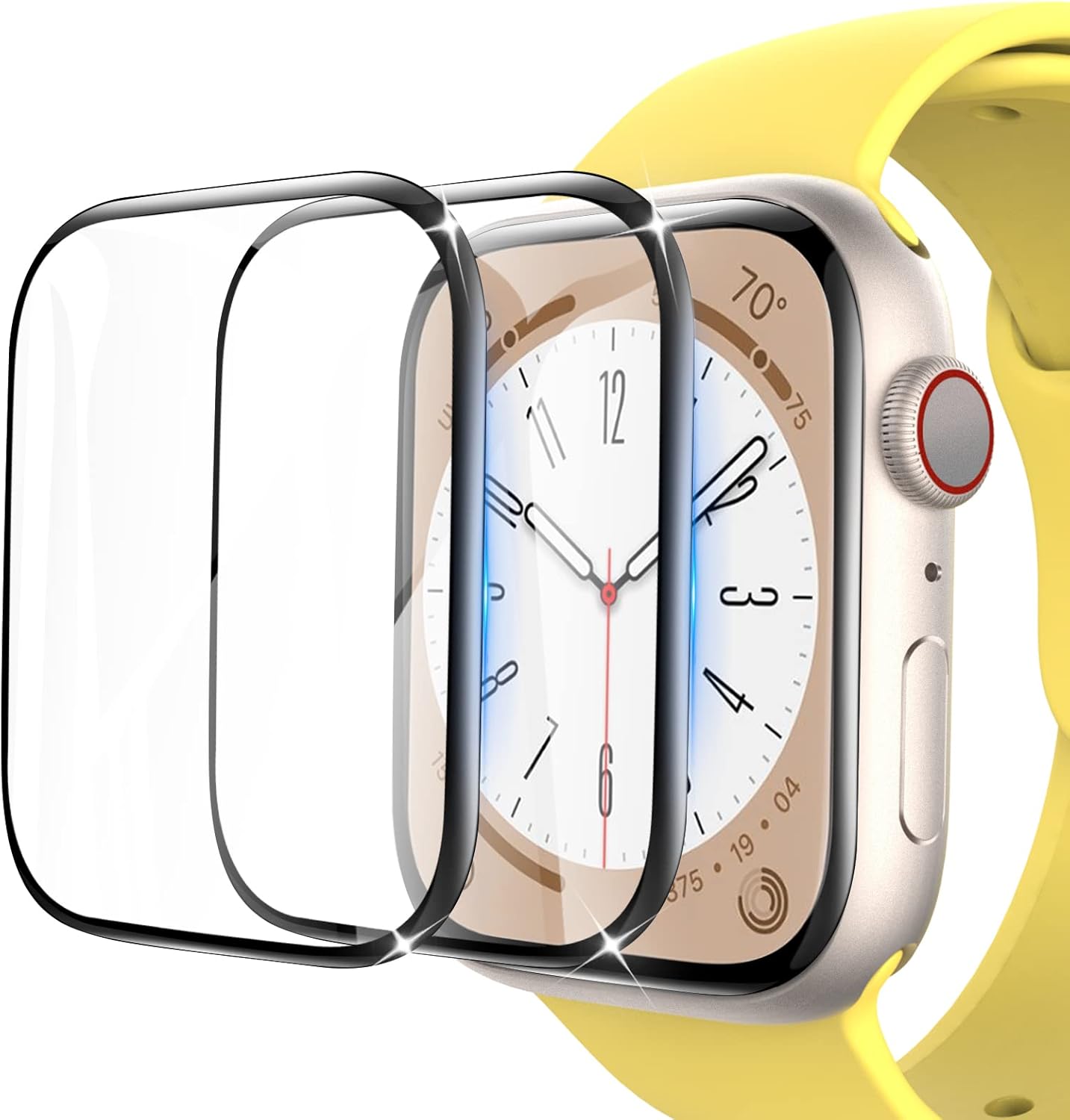 Full Coverage Apple Watch Series 9/8/7 Screen Protector Duo