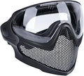 ATAIRSOFT Tactical Safety Full Face Mask with Anti-Fog Goggles Set