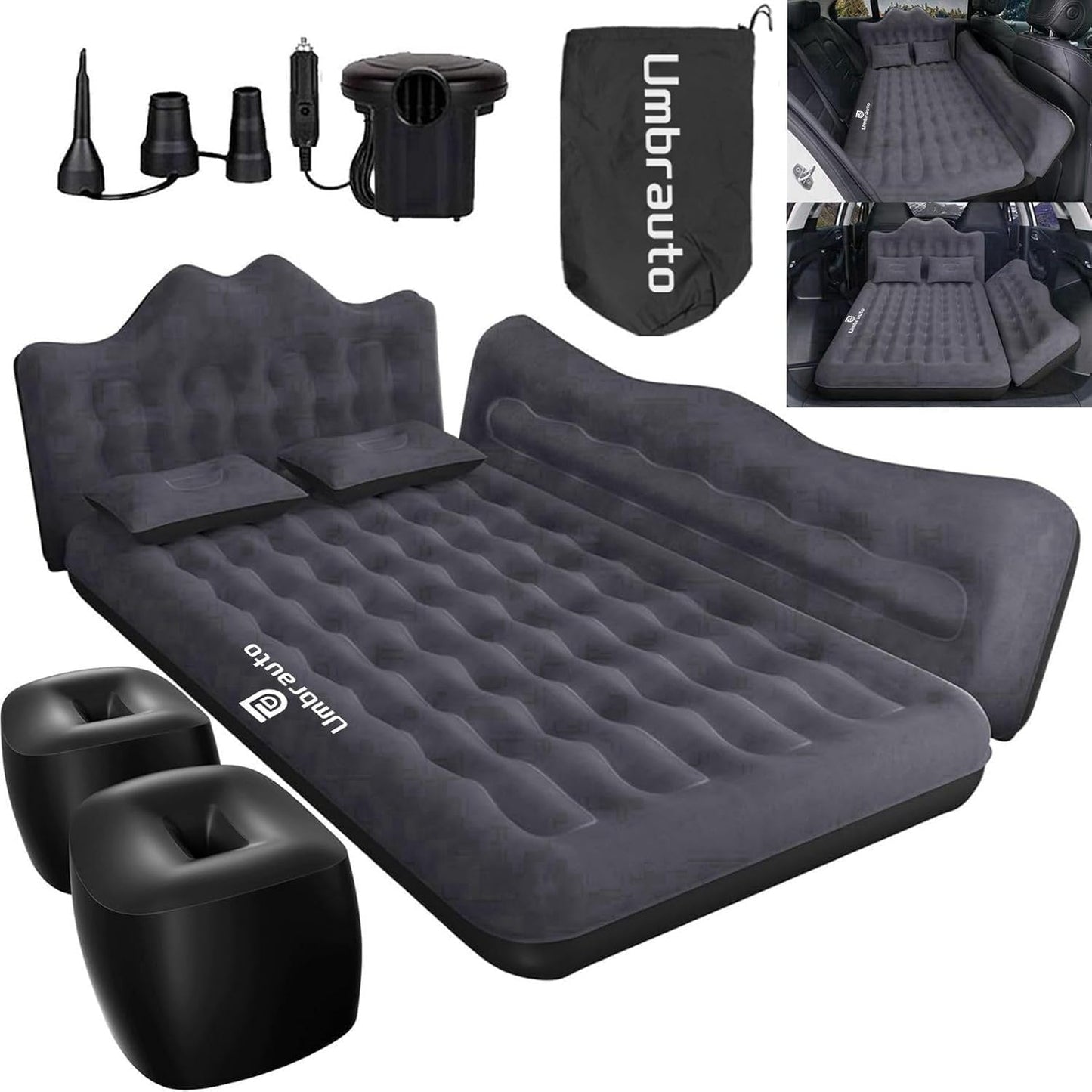 Umbrauto Inflatable Car Mattress Bed for SUV Camping Comfort