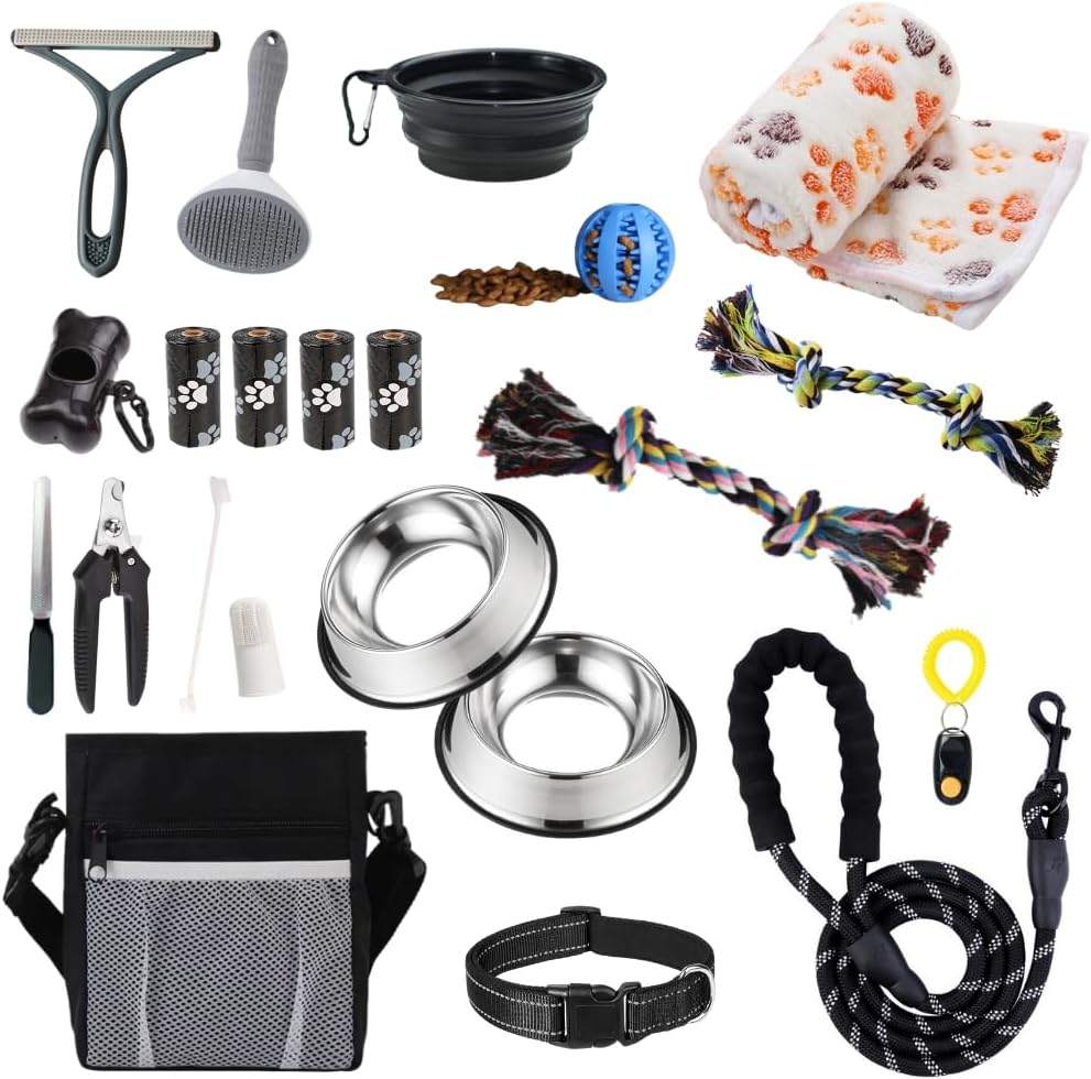PupLuxe Puppy Starter Kit - Complete 22 Piece Training Set