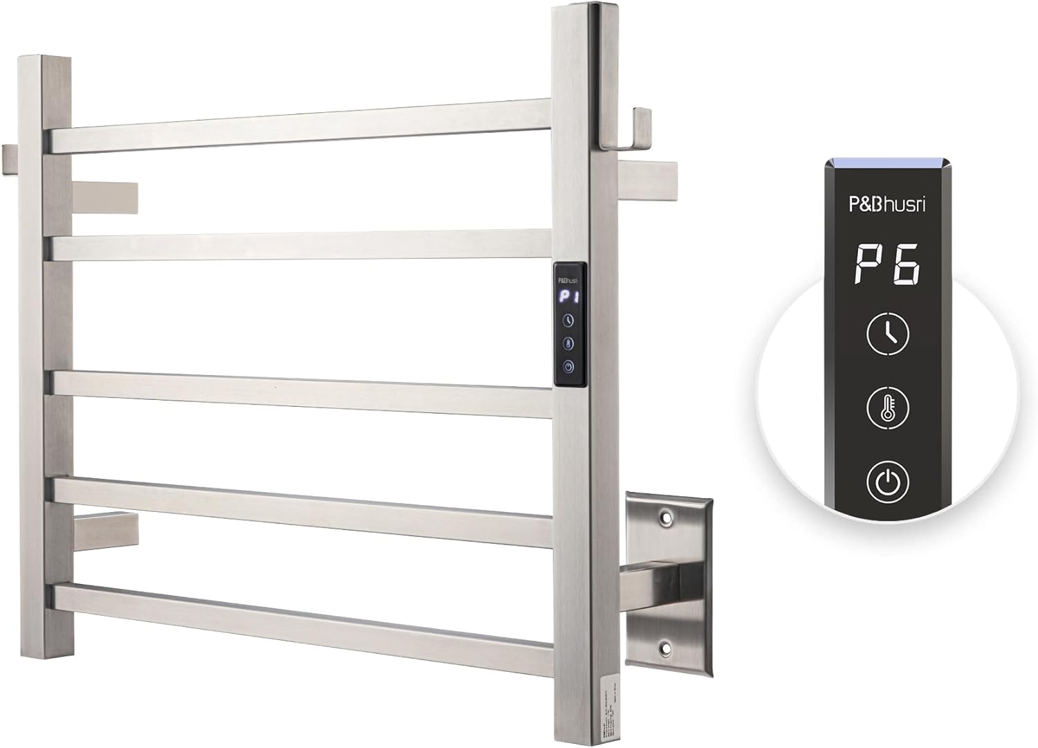 Heated Towel Rack with Timer & LED Indicator