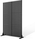 Metal Privacy Screen Outdoor 72in H 47in W - 3 Panel Freestanding Set