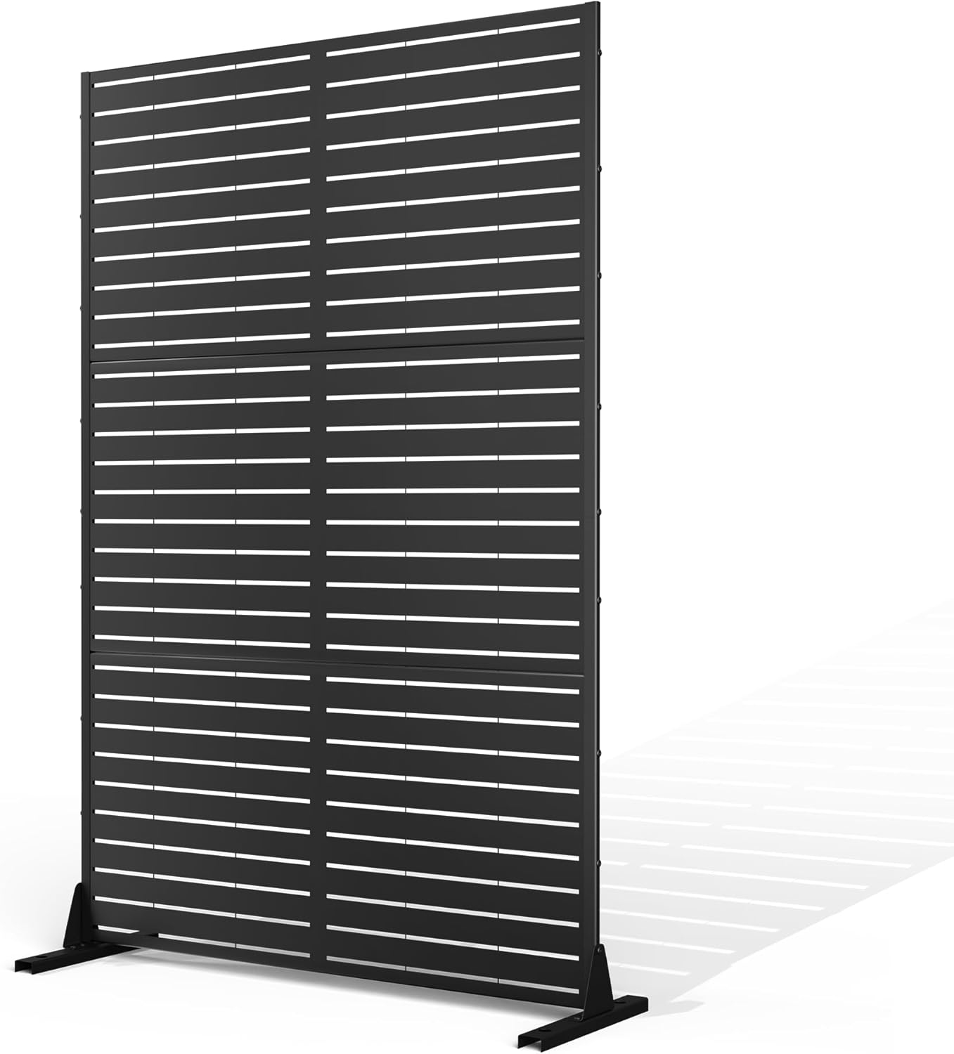 Metal Privacy Screen Outdoor Decorative Freestanding Fence Panel