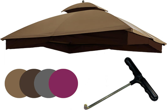 EasyLee 10x12 Replacement Gazebo Canopy Top for Allen Roth