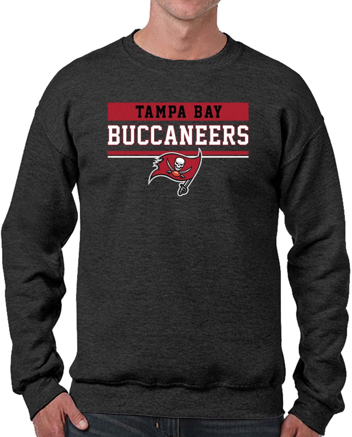 Tampa Bay Buccaneers Charcoal Crewneck Sweatshirt for Fans