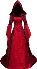Deluxe Witch Dress Costume Vintage Embroidered Renaissance Gown