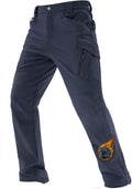 Men's Fleece Lined Winter Tactical Pants - Waterproof, 9-Pocket