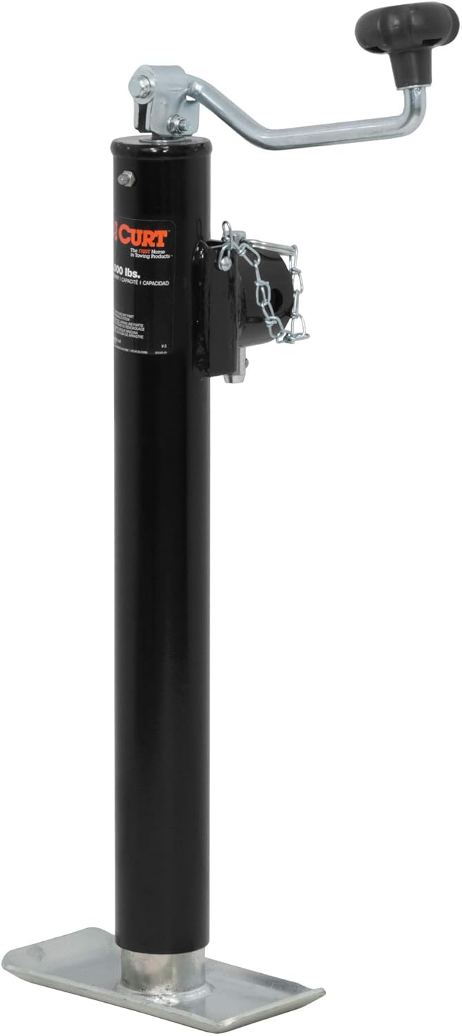 CURT 28356 Weld-On Pipe-Mount Swivel Trailer Jack for 5000 lbs
