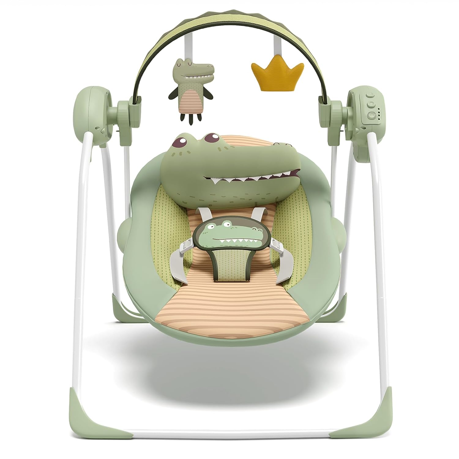 Portable Baby Swing with Speed, Music, and Timer for Infants