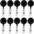 100 Pack Retractable ID Badge Holder Badge Reels - Bulk Pack for Staff