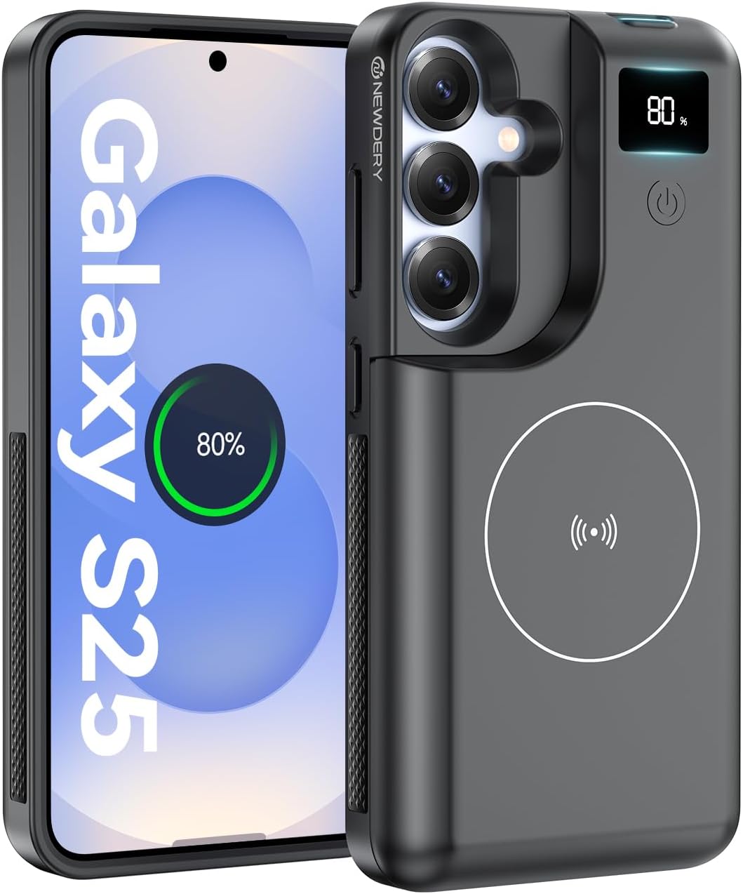 Samsung Galaxy S25 Battery Case with 8000mAh Power Bank
